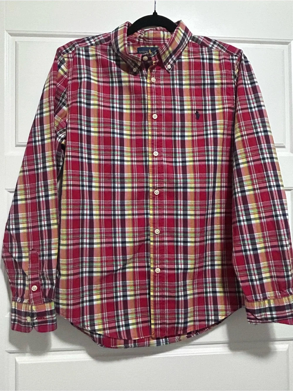 Ralph Lauren Red Plaid Button-Down Shirt
